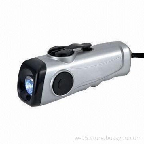 Dynamo Crank Torch with 1 LED, Customized Colors Available